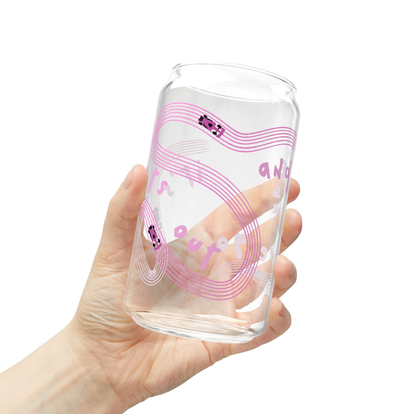 F1 Pink It's Lights Out sipper glass | 16oz
