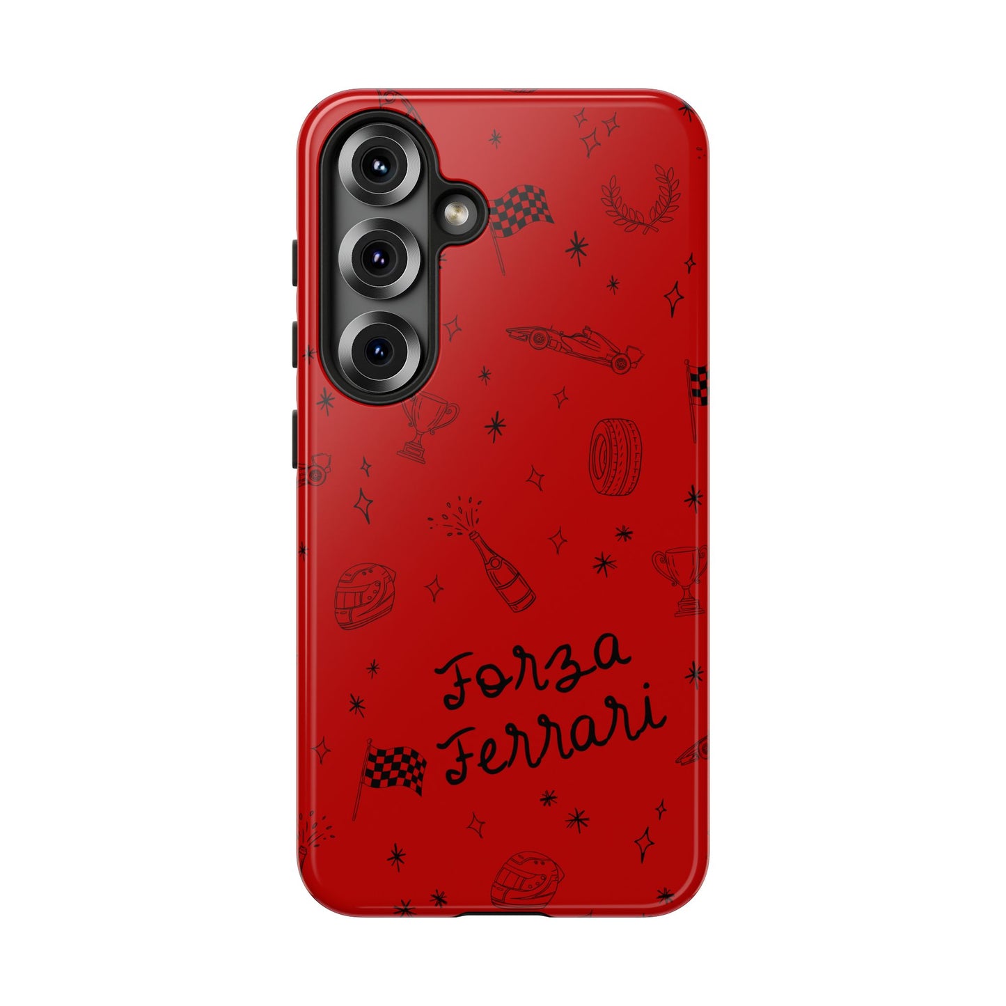 F1 Ferrari Racing Doodle "Forza Ferrari" F1 Phone Case Design