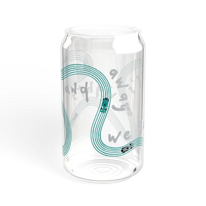 Mercedes F1 Teal and Grey It's Lights Out sipper glass | 16oz