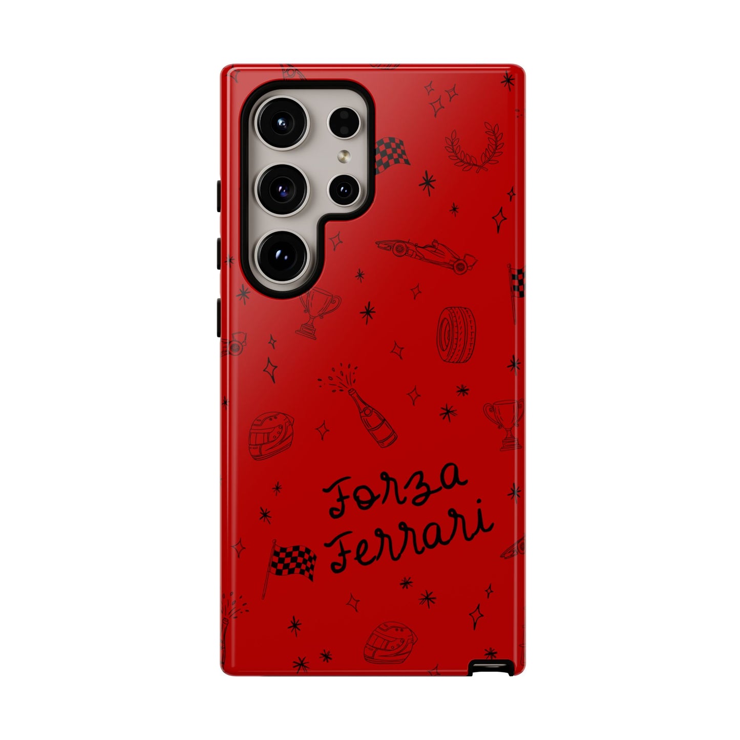F1 Ferrari Racing Doodle "Forza Ferrari" F1 Phone Case Design