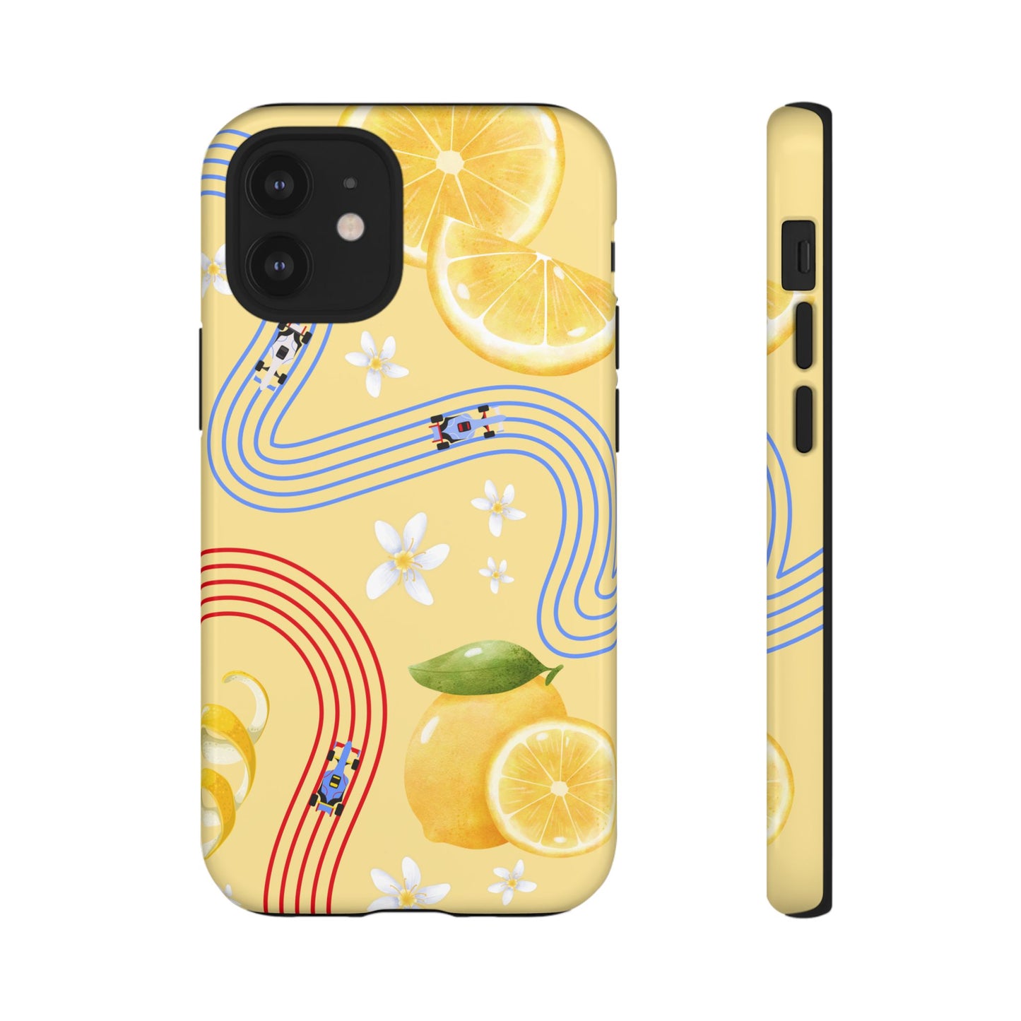 Yellow F1 Racing Bulls and Lemons Phone Case, Trendy F1 Gift, Formula 1 Gift, Cute Fruit F1 Phone Case, Unique Phone Case