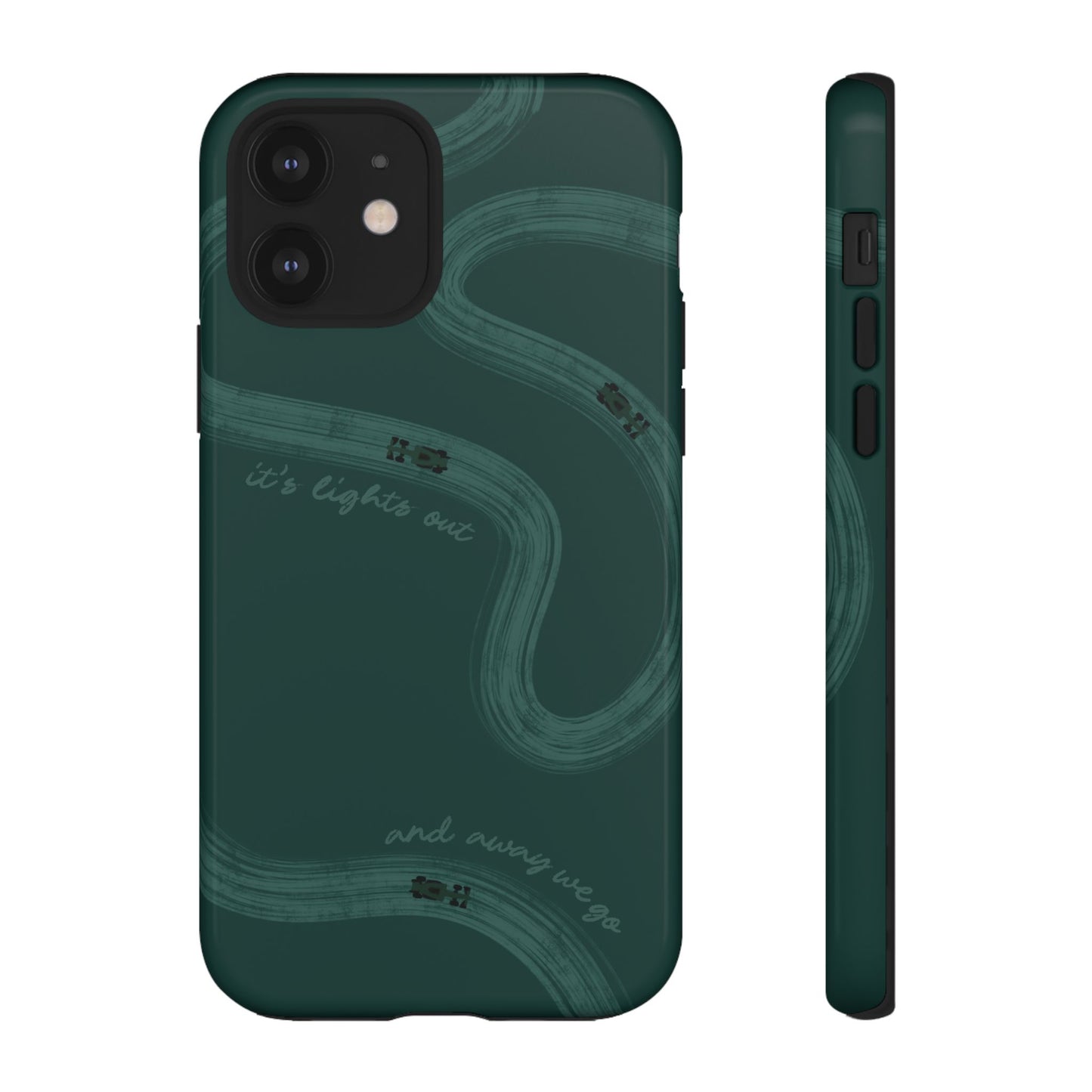 F1 Phone Case Monochrome Green Painted "its lights out and away we go", Trendy F1 Gift, Formula 1 Gift, Cute F1 Phone Case, Phone Case