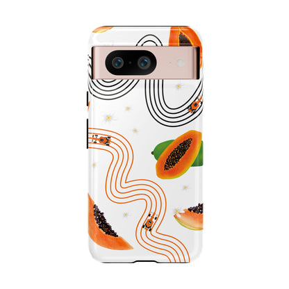 F1 McLaren and Papaya Phone Case , Trendy F1 Gift, Formula 1 Gift, Cute Fruit F1 Phone Case, Unique Phone Case