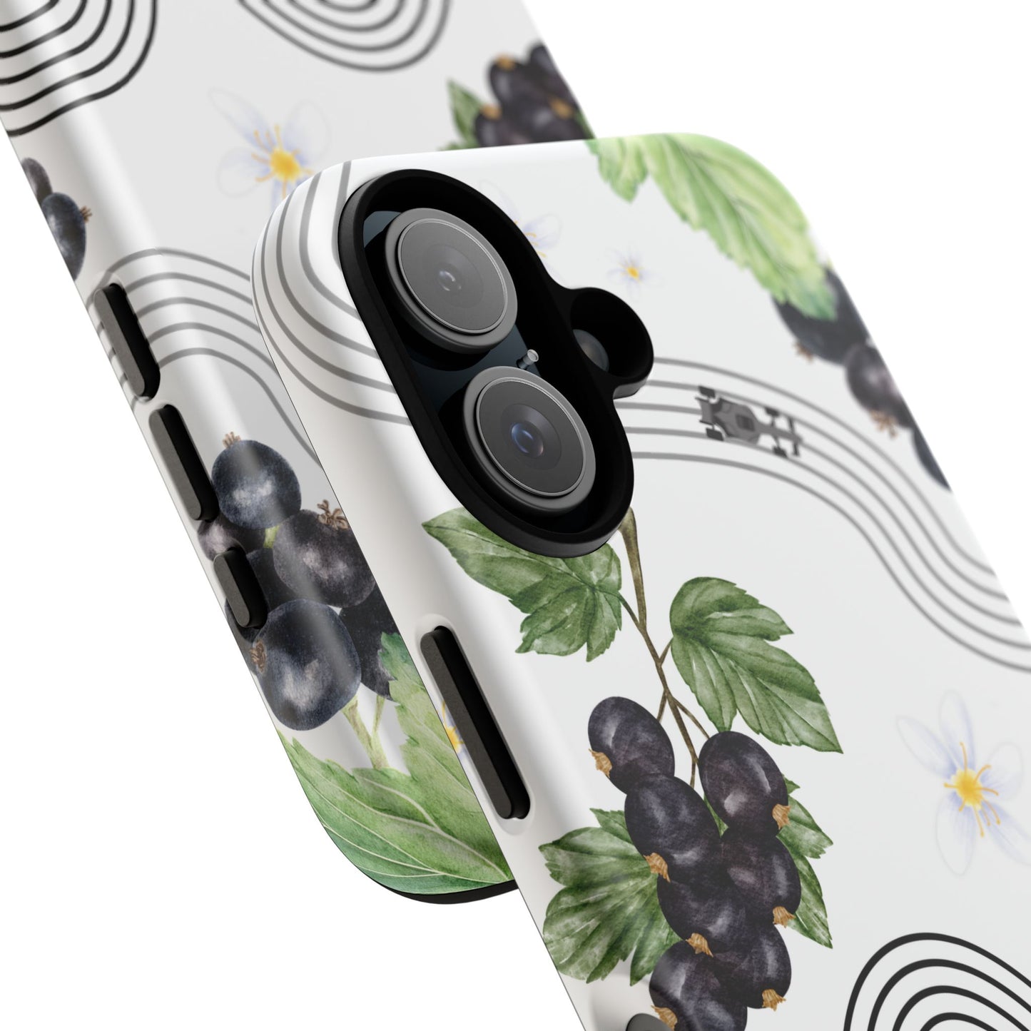 F1 Cadillac and Black Currants Phone Case, Trendy F1 Gift, Formula 1 Gift, Cute Fruit F1 Phone Case, Unique Phone Case