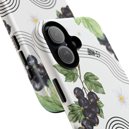 F1 Cadillac and Black Currants Phone Case, Trendy F1 Gift, Formula 1 Gift, Cute Fruit F1 Phone Case, Unique Phone Case