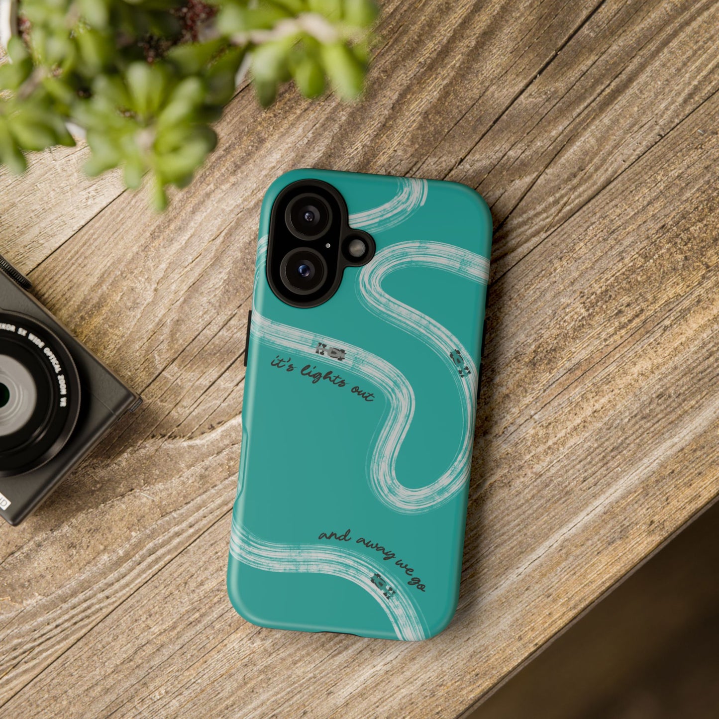 Mercedes F1 Phone Case Painted "its lights out and away we go", Trendy F1 Gift, Formula 1 Gift, Cute F1 Phone Case