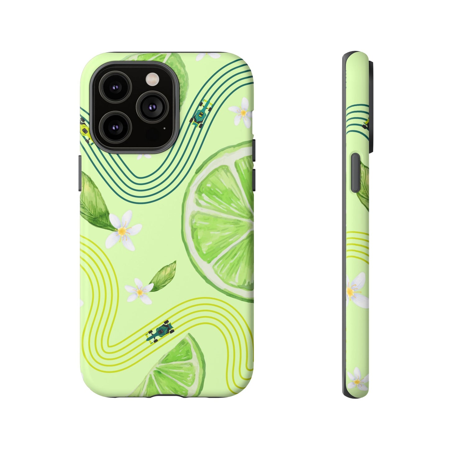 Green F1 Aston Martin and Lime Phone Case, Trendy F1 Gift, Formula 1 Gift, Cute Fruit F1 Phone Case, Unique Phone Case