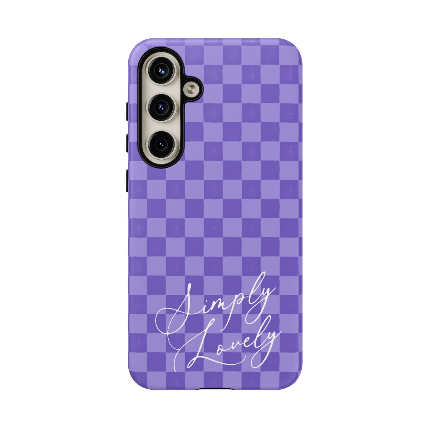Simply Lovely Purple Checkered F1 Phone Case Design, Trendy F1 Gift, Formula 1 Gift, Cute F1 Phone Case