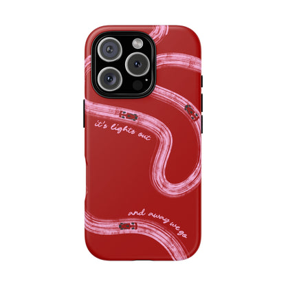 Red and Pink Lights Out F1 Phone Case Design, Trendy F1 Gift, Formula 1 Gift, Cute F1 Phone Case, Unique Formula One Phone Case