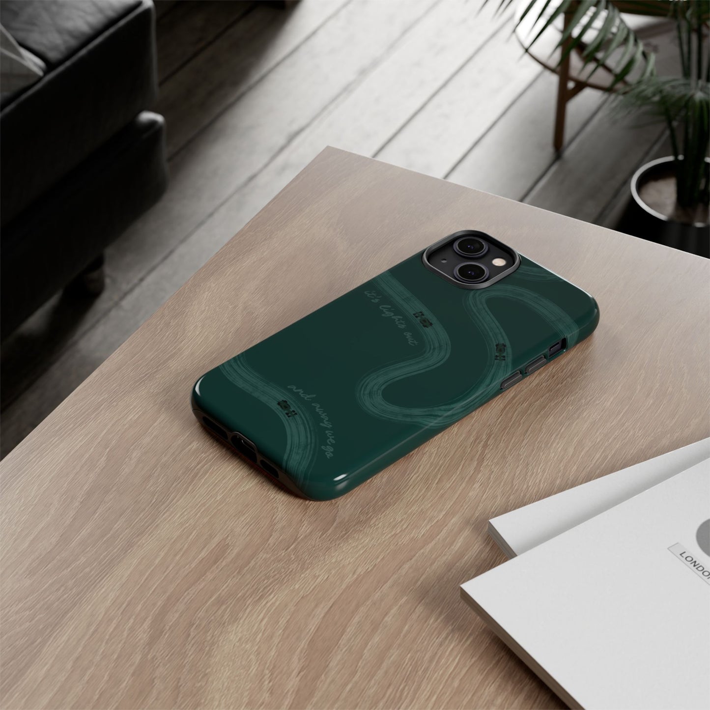 F1 Phone Case Monochrome Green Painted "its lights out and away we go", Trendy F1 Gift, Formula 1 Gift, Cute F1 Phone Case, Phone Case