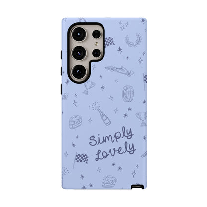 Blue Doodle "Simply Lovely" F1 Phone Case Design