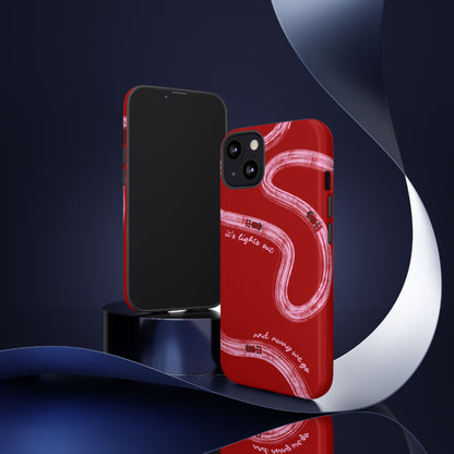 Red and Pink Lights Out F1 Phone Case Design, Trendy F1 Gift, Formula 1 Gift, Cute F1 Phone Case, Unique Formula One Phone Case
