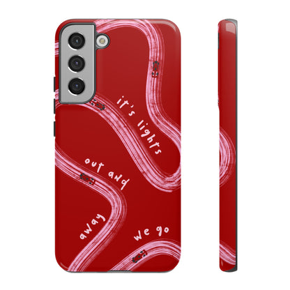 Red and Pink Lights Out F1 Phone Case Design, Trendy F1 Gift, Formula 1 Gift, Cute F1 Phone Case, Unique Formula One Phone Case