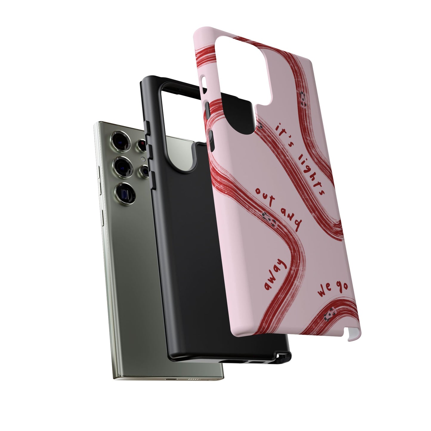 Pink and Red Lights Out F1 Phone Case Design, Trendy F1 Gift, Formula 1 Gift, Cute F1 Phone Case, Unique Formula One Phone Case