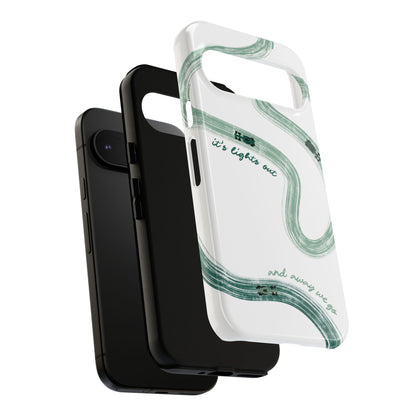 F1 Phone Case Green Painted "its lights out and away we go", Trendy F1 Gift, Formula 1 Gift, Cute F1 Phone Case, Gift for F1 Fans