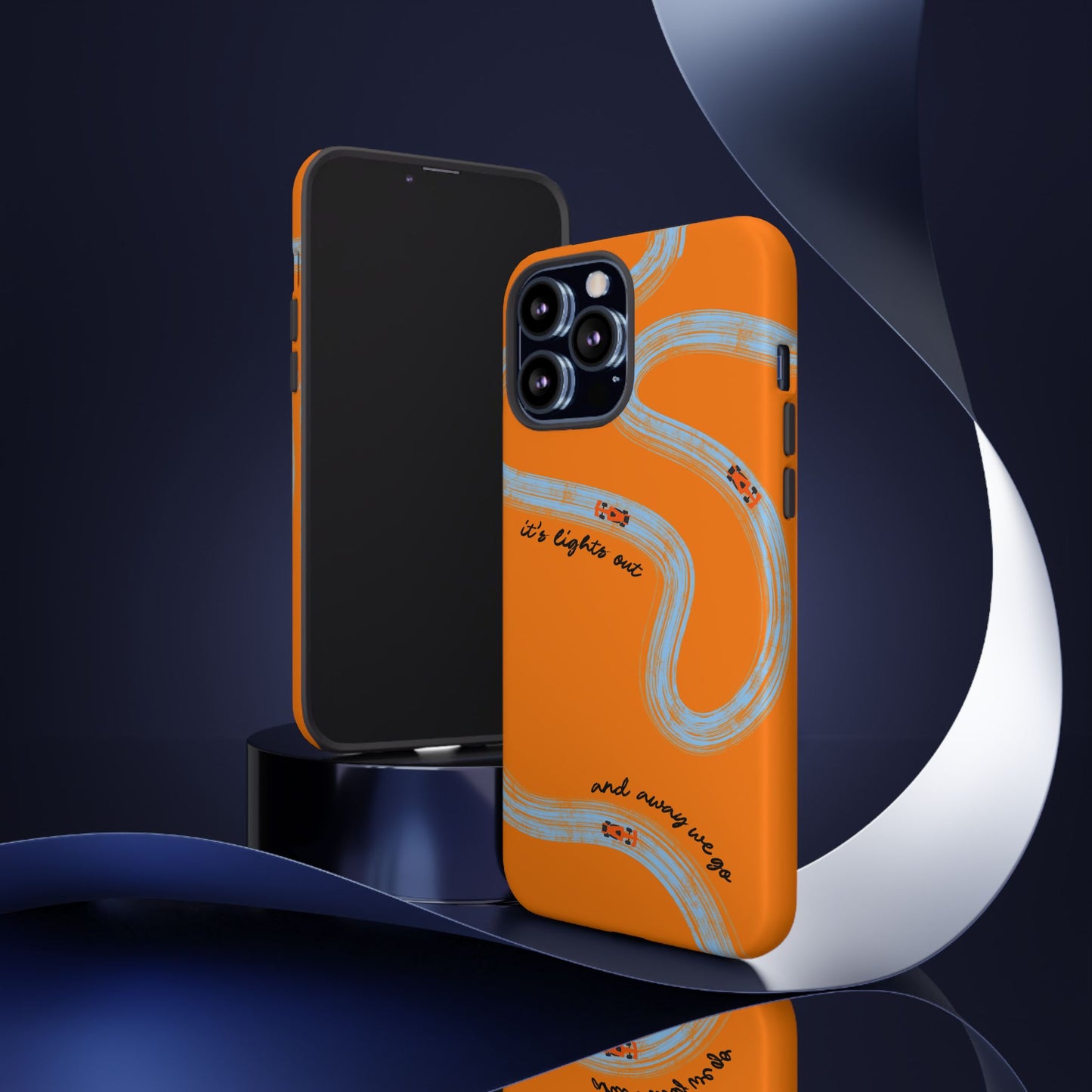 F1 Phone Case McLaren Painted "its lights out and away we go", Trendy F1 Gift, Formula 1 Gift, Cute F1 Phone Case, Phone Case