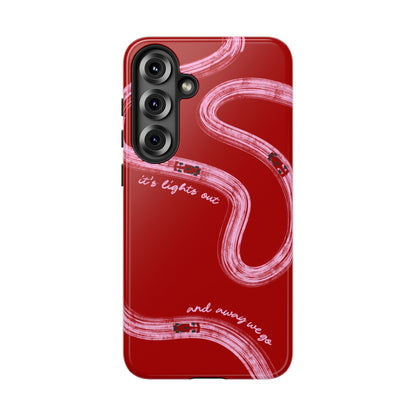 Red and Pink Lights Out F1 Phone Case Design, Trendy F1 Gift, Formula 1 Gift, Cute F1 Phone Case, Unique Formula One Phone Case
