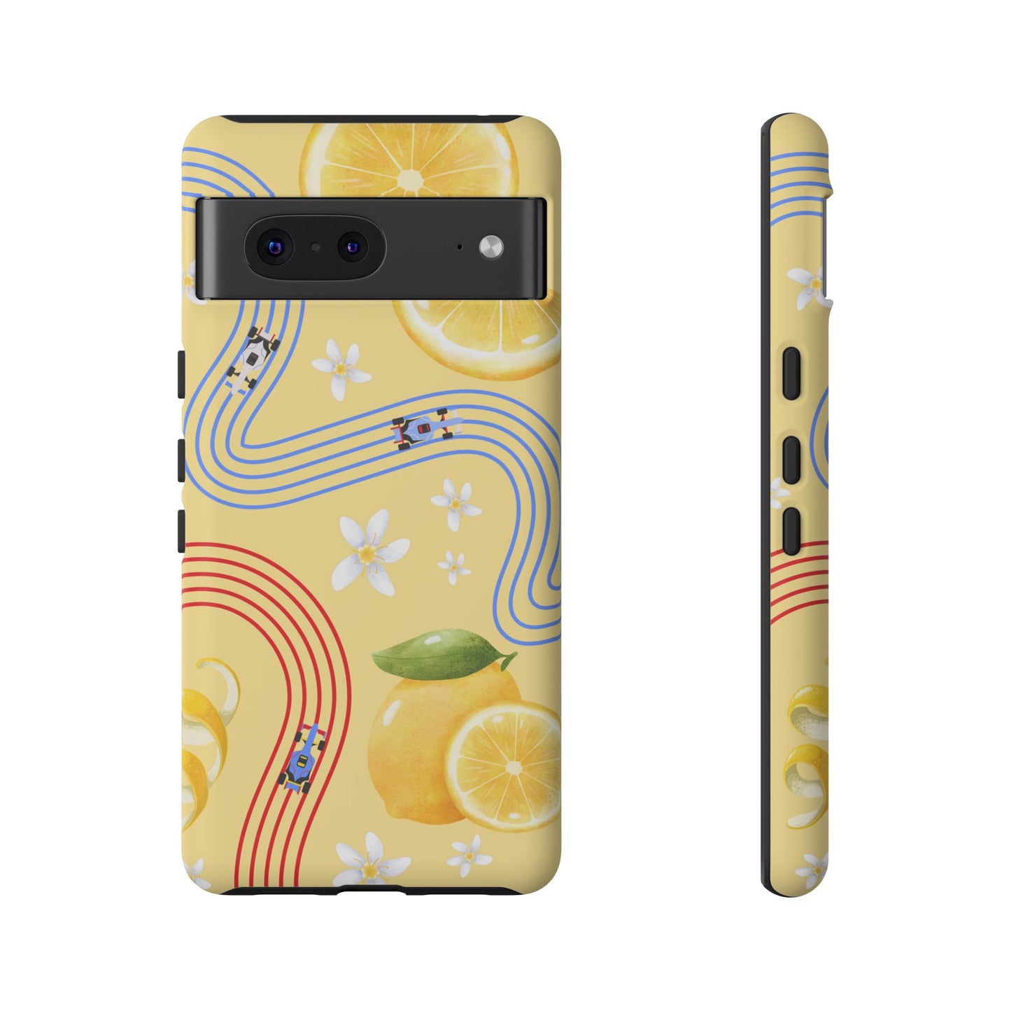 Yellow F1 Racing Bulls and Lemons Phone Case, Trendy F1 Gift, Formula 1 Gift, Cute Fruit F1 Phone Case, Unique Phone Case
