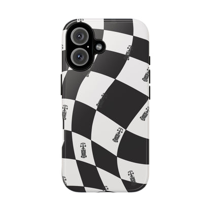 F1 Phone Case Black and White Checkered Design, Trendy F1 Gift, Formula 1 Gift, Cute F1 Phone Case, Unique Formula One Phone Case