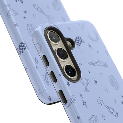 Blue Doodle "Simply Lovely" F1 Phone Case Design