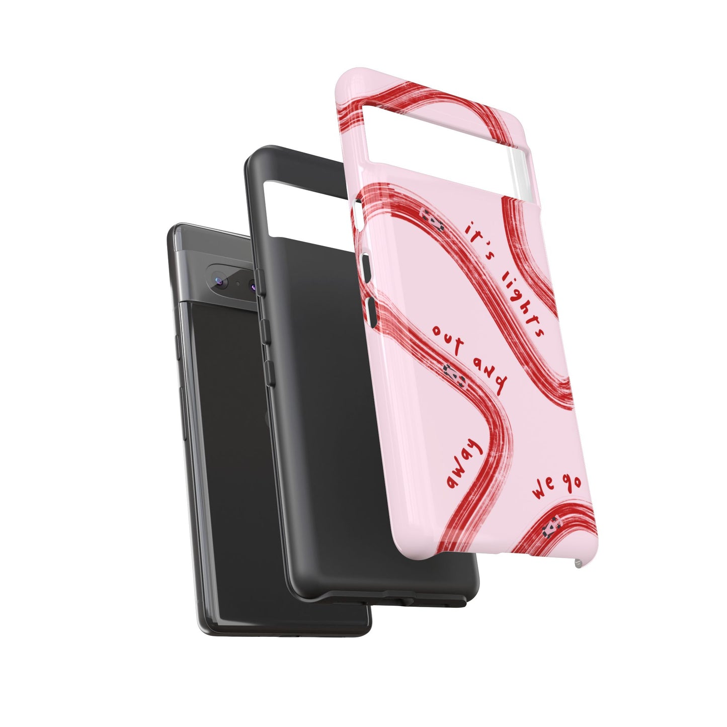 Pink and Red Lights Out F1 Phone Case Design, Trendy F1 Gift, Formula 1 Gift, Cute F1 Phone Case, Unique Formula One Phone Case