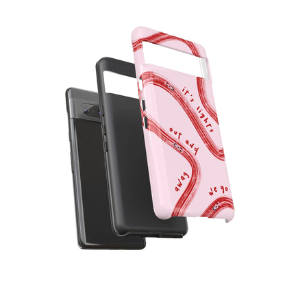 Pink and Red Lights Out F1 Phone Case Design, Trendy F1 Gift, Formula 1 Gift, Cute F1 Phone Case, Unique Formula One Phone Case