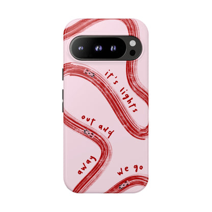 Pink and Red Lights Out F1 Phone Case Design, Trendy F1 Gift, Formula 1 Gift, Cute F1 Phone Case, Unique Formula One Phone Case