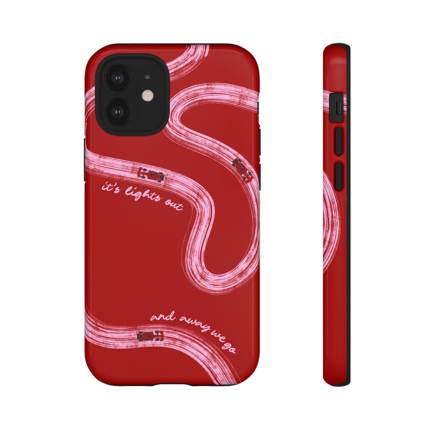 Red and Pink Lights Out F1 Phone Case Design, Trendy F1 Gift, Formula 1 Gift, Cute F1 Phone Case, Unique Formula One Phone Case