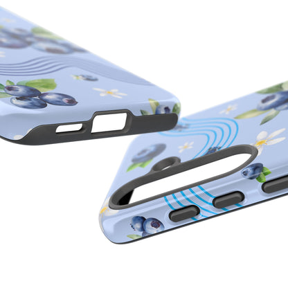 Blue F1 Williams and Blueberries Phone Case, Trendy F1 Gift, Formula 1 Gift, Cute Fruit F1 Phone Case, Unique Phone Case