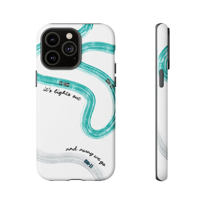 Mercedes F1 Phone Case Painted "its lights out and away we go", Trendy F1 Gift, Formula 1 Gift, Cute F1 Phone Case