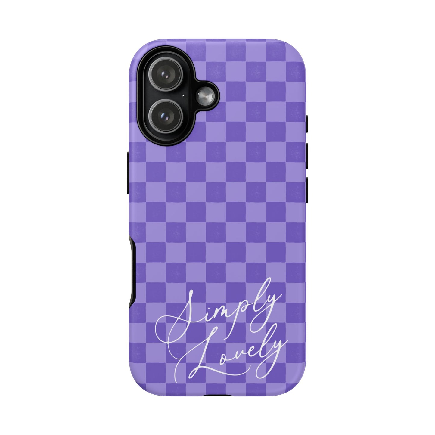 Simply Lovely Purple Checkered F1 Phone Case Design, Trendy F1 Gift, Formula 1 Gift, Cute F1 Phone Case