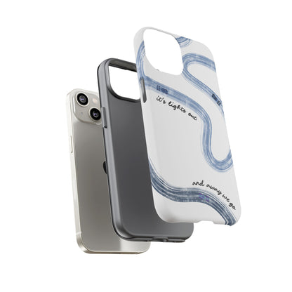 F1 Phone Case Blue Painted "its lights out and away we go", Trendy F1 Gift, Formula 1 Gift, Cute F1 Phone Case, Gift for F1 Fans