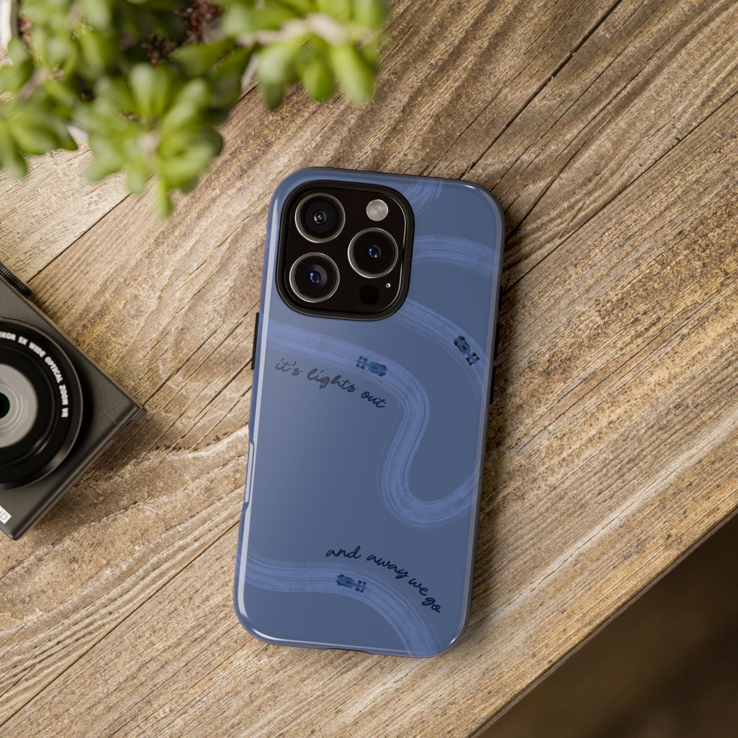 F1 Phone Case Monochrome Dark Blue Painted "its lights out and away we go", Trendy F1 Gift, Formula 1 Gift, Cute F1 Phone Case, Phone Case