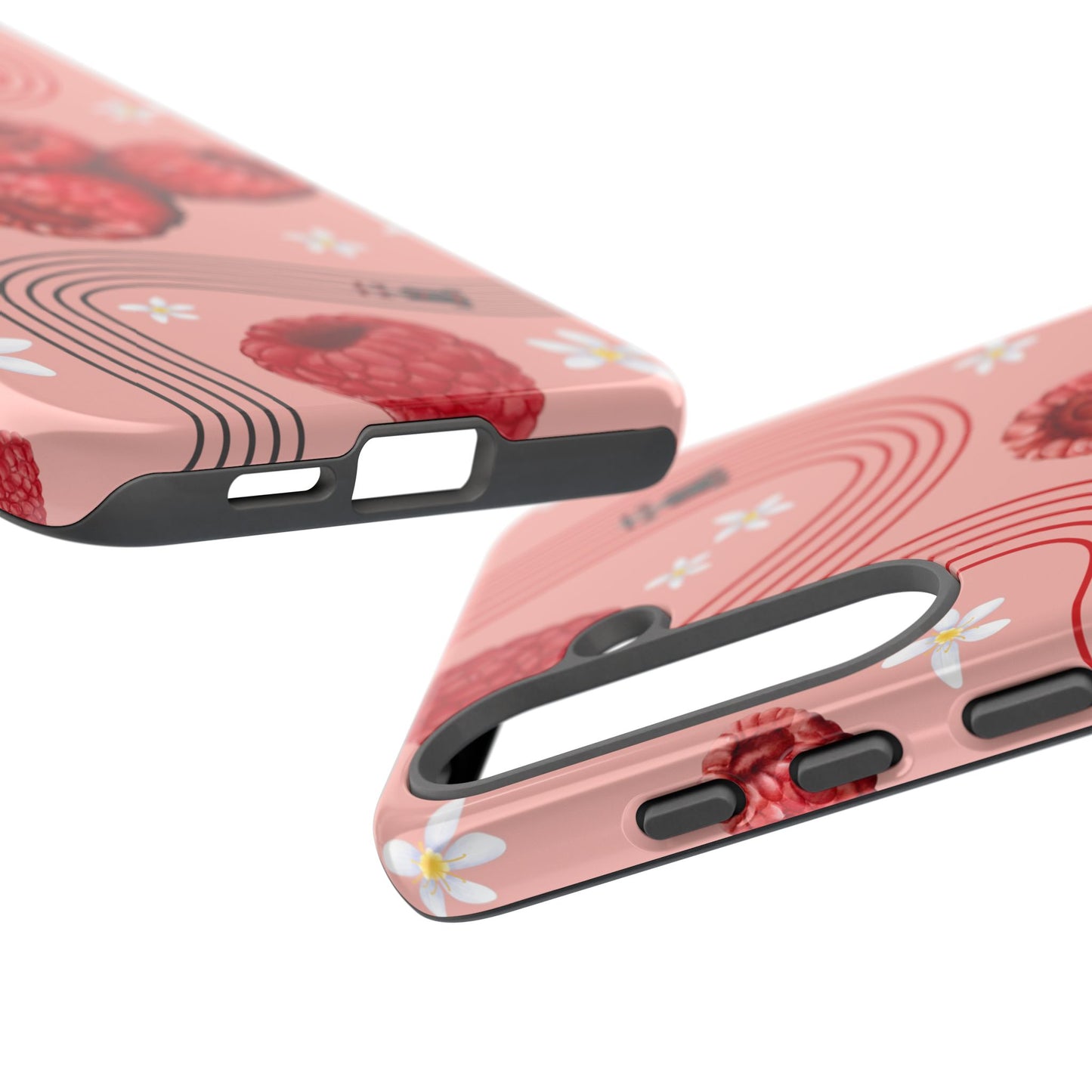 Red F1 Haas and Raspberries Phone Case, Trendy F1 Gift, Formula 1 Gift, Cute Fruit F1 Phone Case, Unique Phone Case