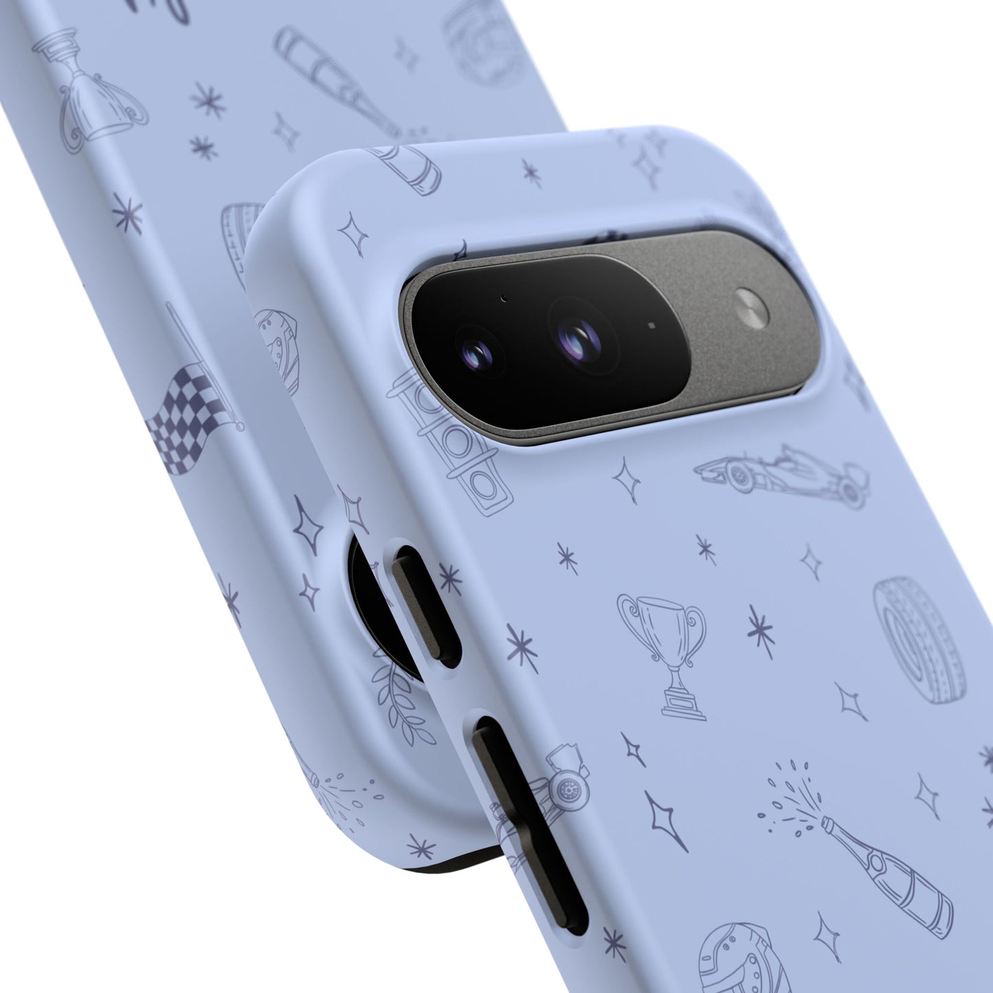 Blue Doodle "Simply Lovely" F1 Phone Case Design