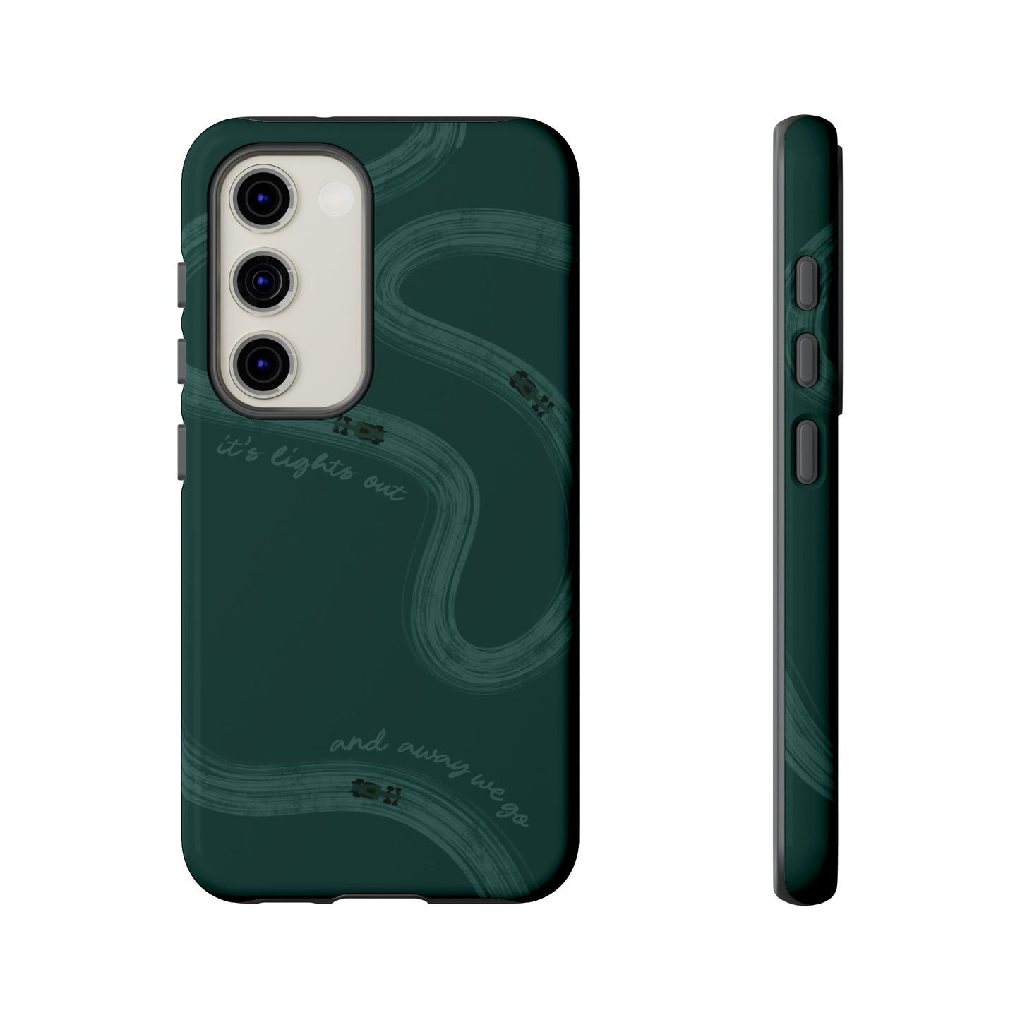 F1 Phone Case Monochrome Green Painted "its lights out and away we go", Trendy F1 Gift, Formula 1 Gift, Cute F1 Phone Case, Phone Case