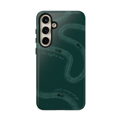 F1 Phone Case Monochrome Green Painted "its lights out and away we go", Trendy F1 Gift, Formula 1 Gift, Cute F1 Phone Case, Phone Case