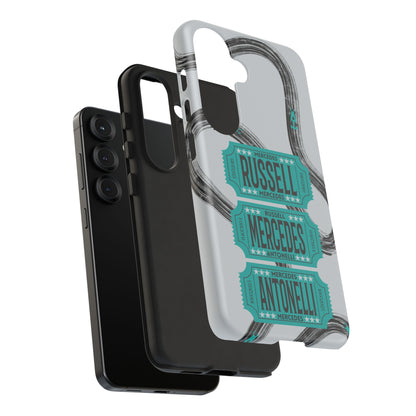 Mercedes F1 Phone Case Painted Ticket Stubs, Trendy F1 Gift, Formula 1 Gift, Cute F1 Phone Case