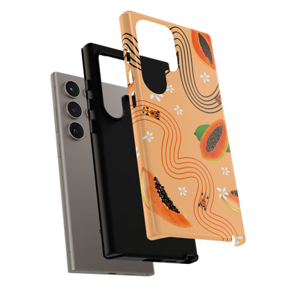 Orange F1 McLaren and Papaya Phone Case, Trendy F1 Gift, Formula 1 Gift, Cute Fruit F1 Phone Case, Unique Phone Case