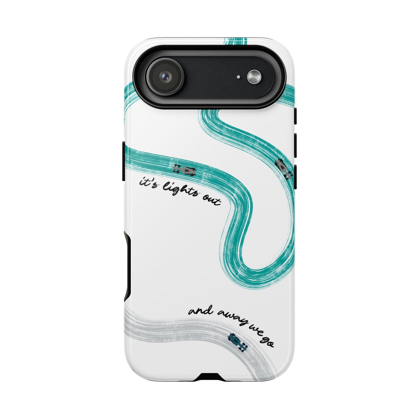 Mercedes F1 Phone Case Painted "its lights out and away we go", Trendy F1 Gift, Formula 1 Gift, Cute F1 Phone Case