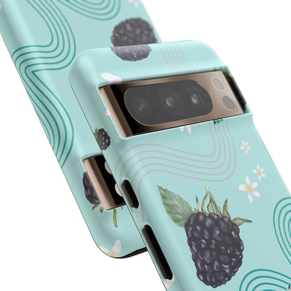Teal F1 Mercedes and Blackberries Phone Case , Trendy F1 Gift, Formula 1 Gift, Cute Fruit F1 Phone Case, Unique Phone Case