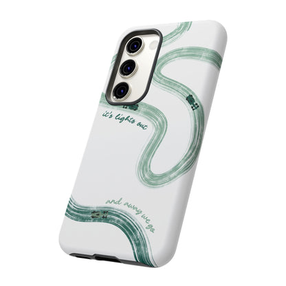 F1 Phone Case Green Painted "its lights out and away we go", Trendy F1 Gift, Formula 1 Gift, Cute F1 Phone Case, Gift for F1 Fans