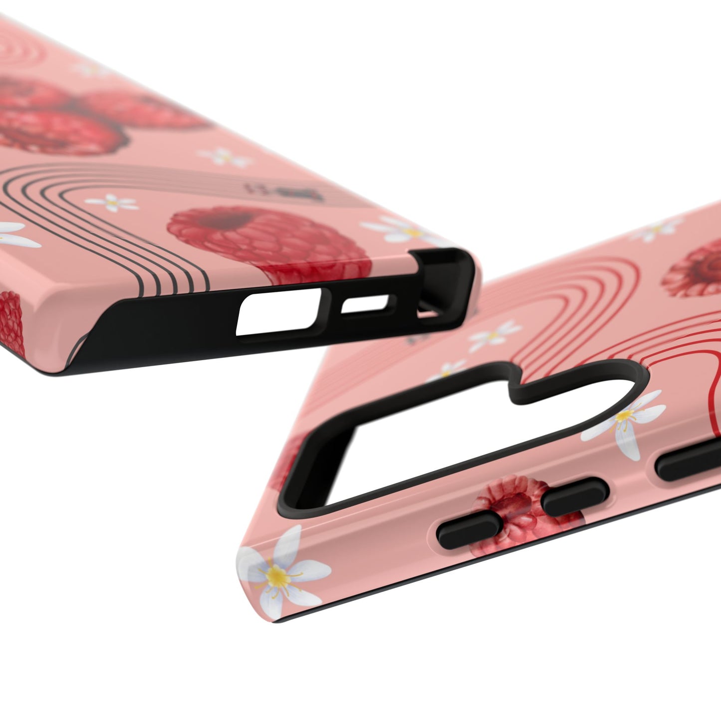Red F1 Haas and Raspberries Phone Case, Trendy F1 Gift, Formula 1 Gift, Cute Fruit F1 Phone Case, Unique Phone Case