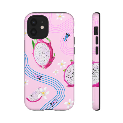 Pink F1 Alpine and Dragonfruit Phone Case, Trendy F1 Gift, Formula 1 Gift, Cute Fruit F1 Phone Case, Unique Phone Case