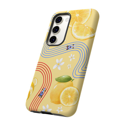 Yellow F1 Racing Bulls and Lemons Phone Case, Trendy F1 Gift, Formula 1 Gift, Cute Fruit F1 Phone Case, Unique Phone Case