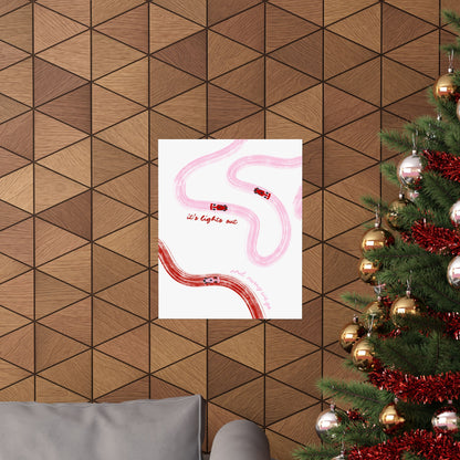 Pink and Red F1 Matte Vertical Poster | F1 Giclée Art Print (US SIZING)