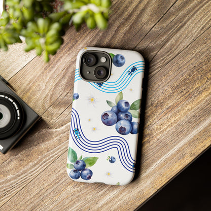F1 Williams and Blueberries Phone Case, Trendy F1 Gift, Formula 1 Gift, Cute Fruit F1 Phone Case, Unique Phone Case
