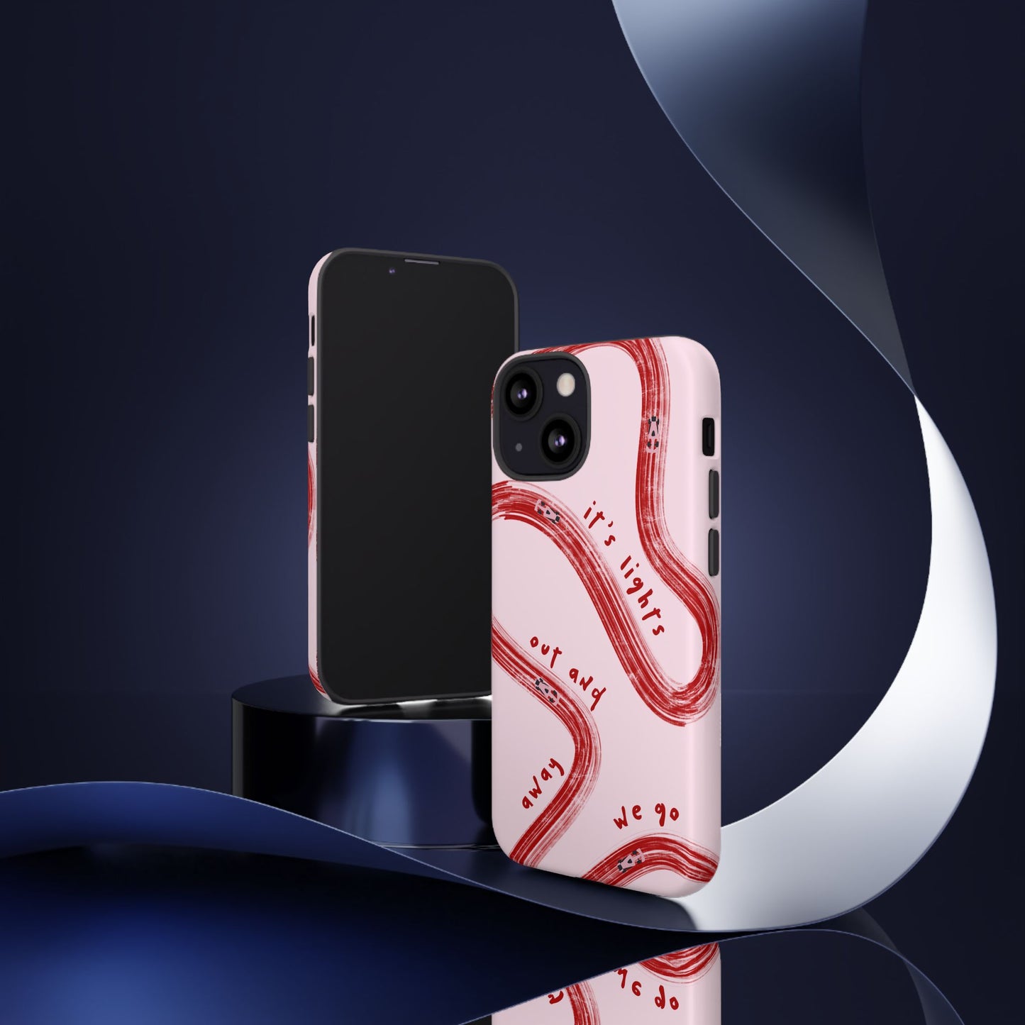 Pink and Red Lights Out F1 Phone Case Design, Trendy F1 Gift, Formula 1 Gift, Cute F1 Phone Case, Unique Formula One Phone Case