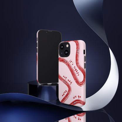 Pink and Red Lights Out F1 Phone Case Design, Trendy F1 Gift, Formula 1 Gift, Cute F1 Phone Case, Unique Formula One Phone Case