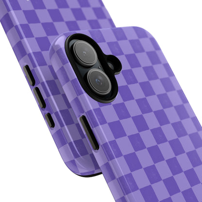 Simply Lovely Purple Checkered F1 Phone Case Design, Trendy F1 Gift, Formula 1 Gift, Cute F1 Phone Case